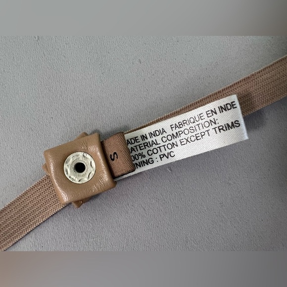 NWT Deepa Gold Tan Stone Beaded Belt Small Women’s‎ - Picture 5 of 8